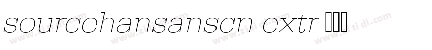 sourcehansanscn extr字体转换